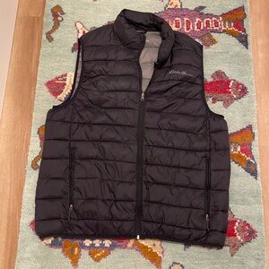 Eddie Bauer Men’s Puffy Puffer Down Vest Black